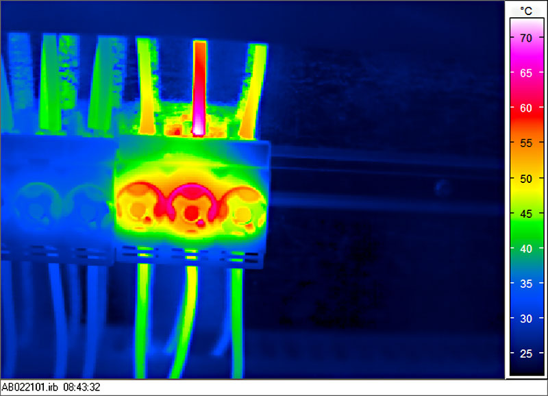 Thermografische Untersuchung: Kontaktproblem